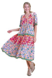 umgee usa Mixed Floral Pinrt tiered Dress