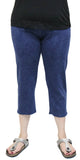 Mineral Washed Cotton Legging Capri, Denim