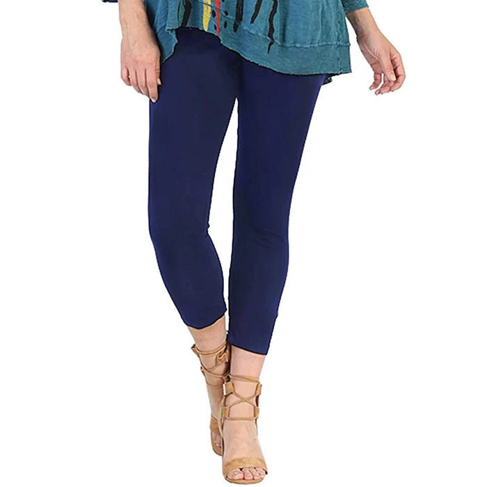 Mineral Washed Cotton Legging Capri, Jet Denim