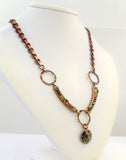 Michal Golan Deep Purple Multi Color Triple Circle Necklace