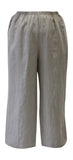 Flax Linen Wide Leg Floods Pant, Natural