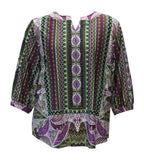 Peggi Abstract Print Top, Purple