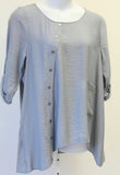 Azalea Silky Woven Top, Pewter