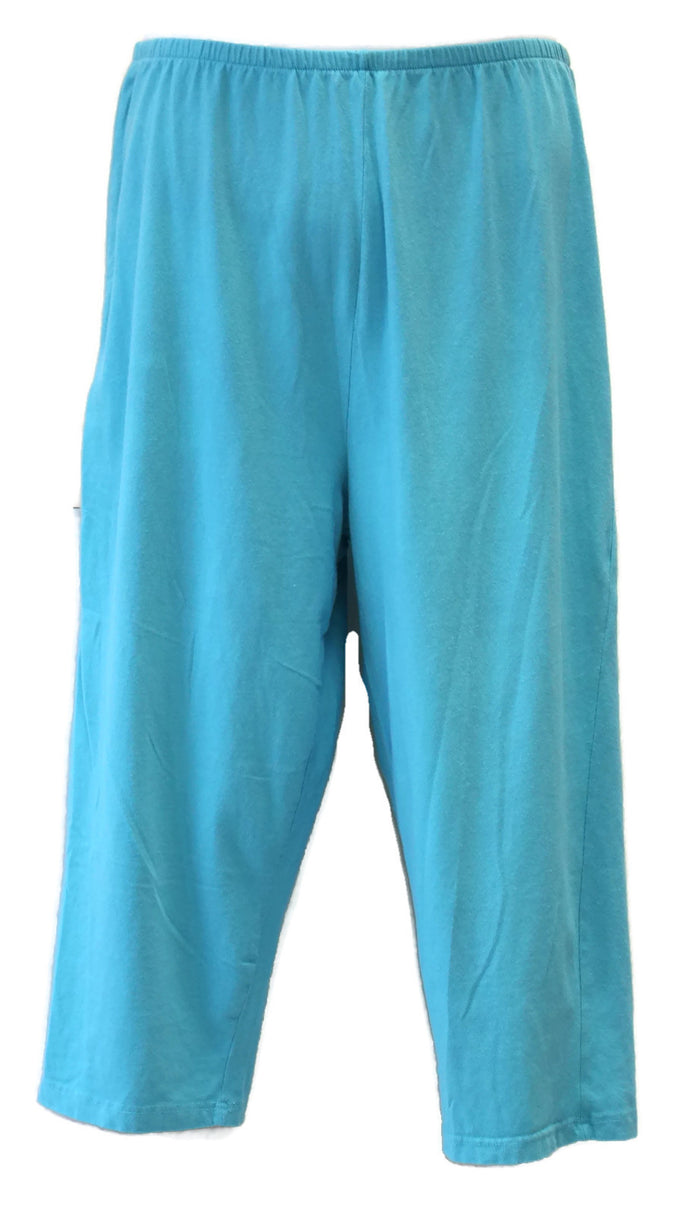 Liz & Jane Cotton Capri Leggings, Aqua