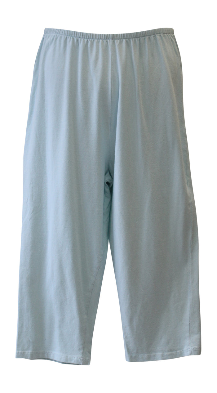 Liz & Jane Cotton Capri Leggings, Ice Blue