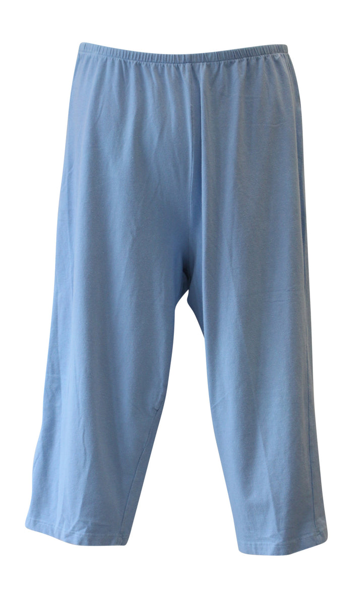 Liz & Jane Cotton Capri Leggings, Light Blue