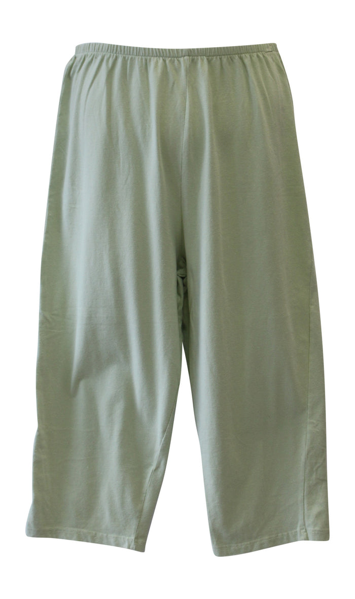 Liz & Jane Cotton Capri Leggings, Light Green