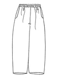 Flax Linen Wide Leg Floods Pant, Natural