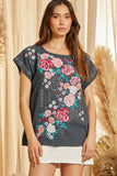 Andree by unit / Savanna Jane  Embroidered Dolman Sleeve Top