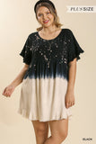 Dip Dye Pocket Dress, Black