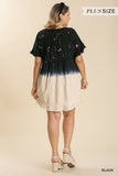 Dip Dye Pocket Dress, Black