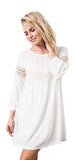 Peak of Lace Baby Doll Dress, Off White