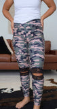 Lace Ankle Leggings, Camo