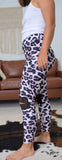 Lace Ankle Leggings, Leopard