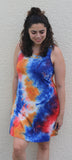 Royal Multi Tie Dye Dress