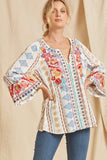 andree by unit / savanna jane South Beach Embroidered Top