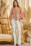 South Beach Embroidered Serape Top