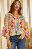 andree by unit / savanna jane South Beach Embroidered Top