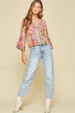 South Beach Embroidered Top, Multi