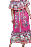 Floral Scarf Maxi Dress, Pink