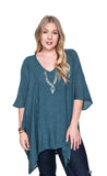V-Neck Caftan Tunic, Seaweed