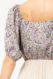 Multi-Print Surplice Dress