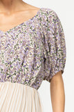 Multi-Print Surplice Dress