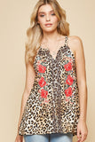 Leopard Embroidered Tank Top