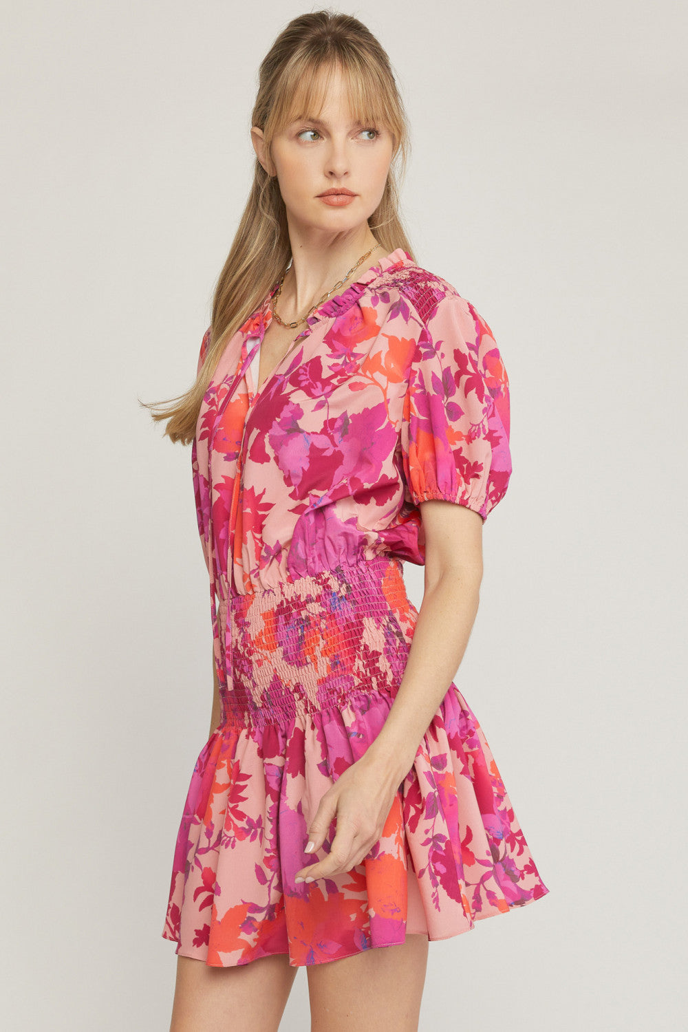 entro pink floral dress Pink Floral Dress by Entro Flint Gypsies