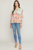Ruffled & Floral Top