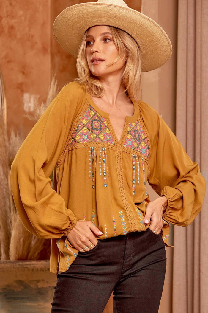 andree by unit savanna jane Embroidered Lace Top