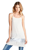 Sleeveless Lace Extender, Off White