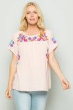 See and be Seen On the Border Embroidered Top