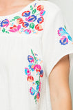 On the Border Embroidered Top, White