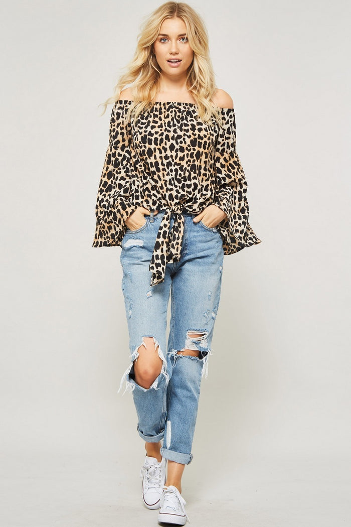 Wild Thing Leopard Top, Brown