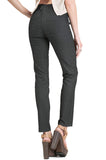 High Waist Denim Pants with Ripped details, Black