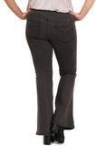 High Waisted Bell Bottom Leggings, Ash