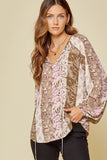 savanna jane / andree by unit Floral Peasant Blouse