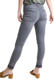 Distressed Denim Stretch Jeans, Lt Grey