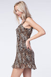Leopard Ruffle Strap Dress
