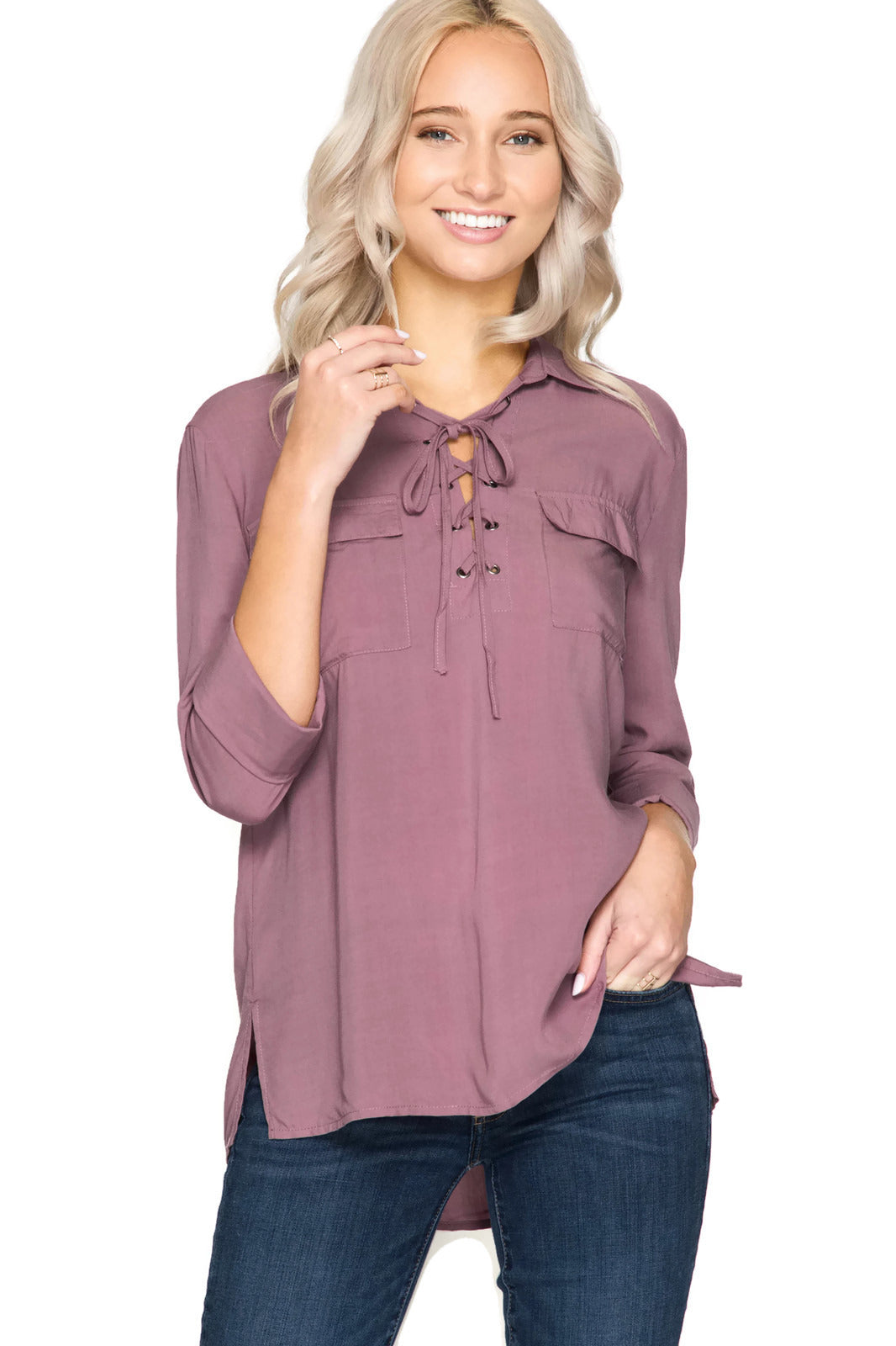 mauve dress shirt Boys Long Sleeve and lightweight polyester fabric. Manfinity Pink Slim Fit Knit