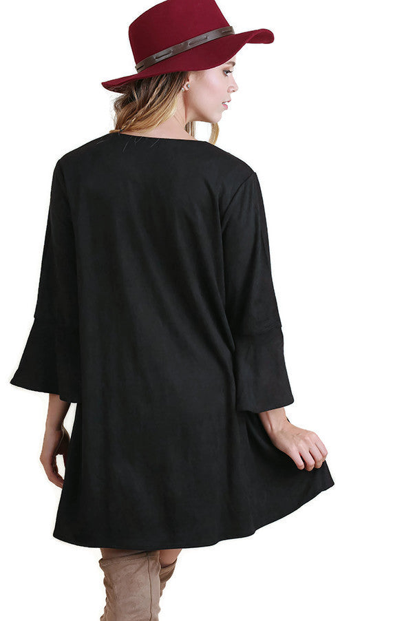 Floral Embroidered Bell Sleeve Dresses - Umgee Floral Embroidered Bell Sleeve Dresses - Umgee