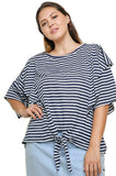 Striped Layered Top, Navy