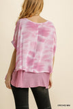 Tie Dye Layered Top, Orchid