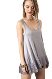 Pleated Tank Top, Silver