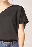 One Shoulder Top, Black