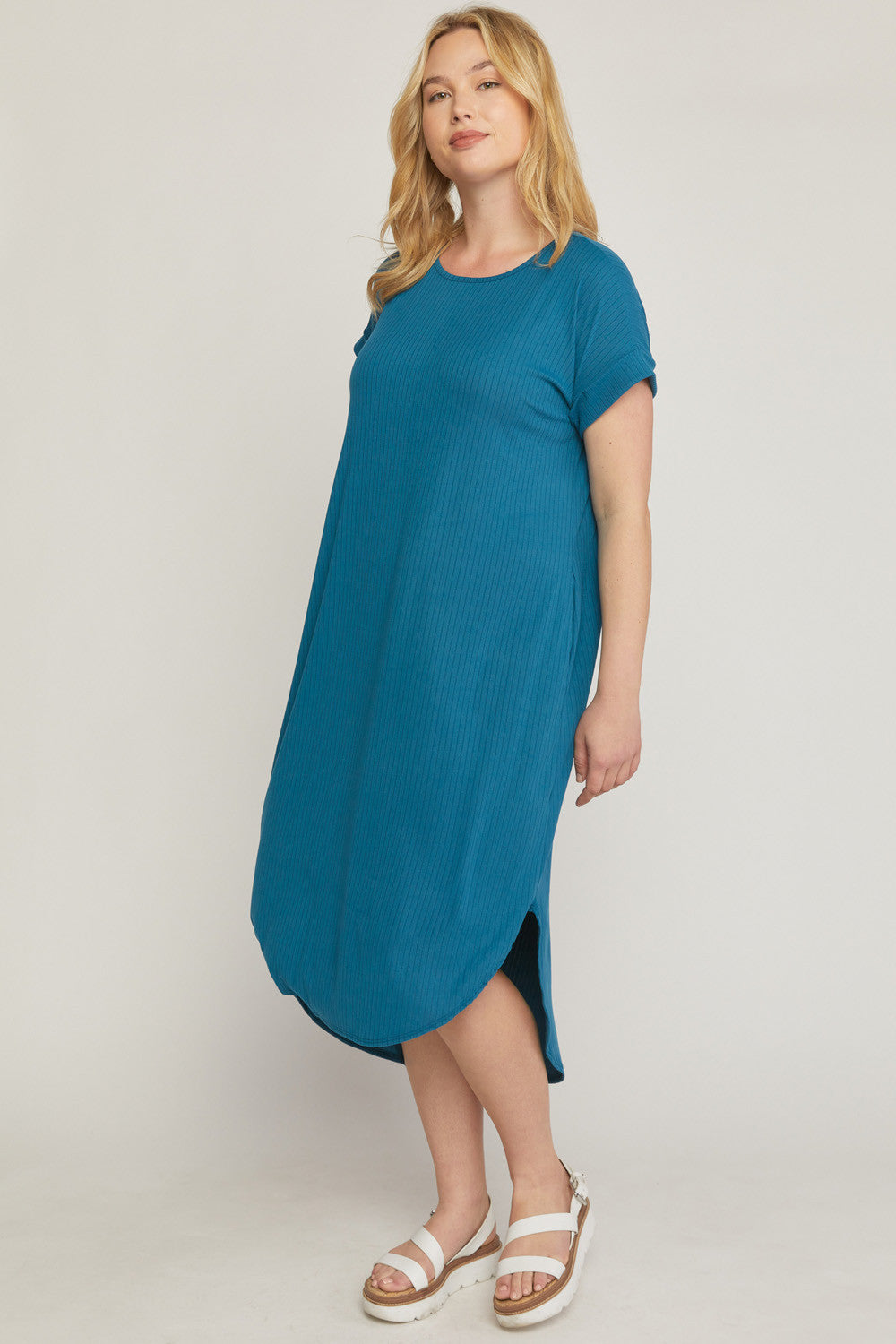 entro blue midi dress Entro Gingham Charm midi dress Medium / Chocolate