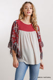 Butterfly Sleeve Top, Natural