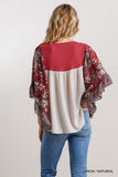 Butterfly Sleeve Top, Natural