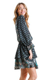 Paisley Print Layered Dress